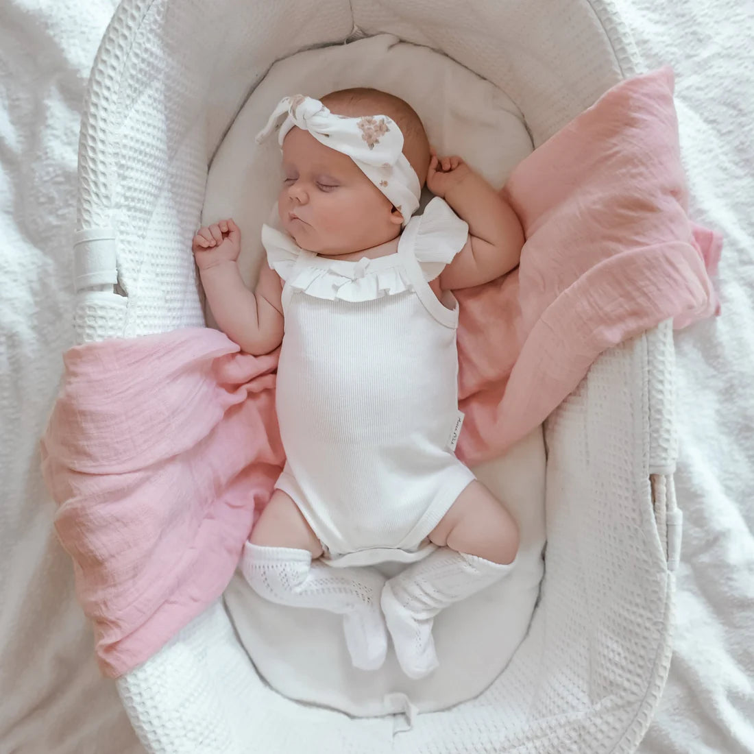 Aster and Oak White Rib Singlet Onesie