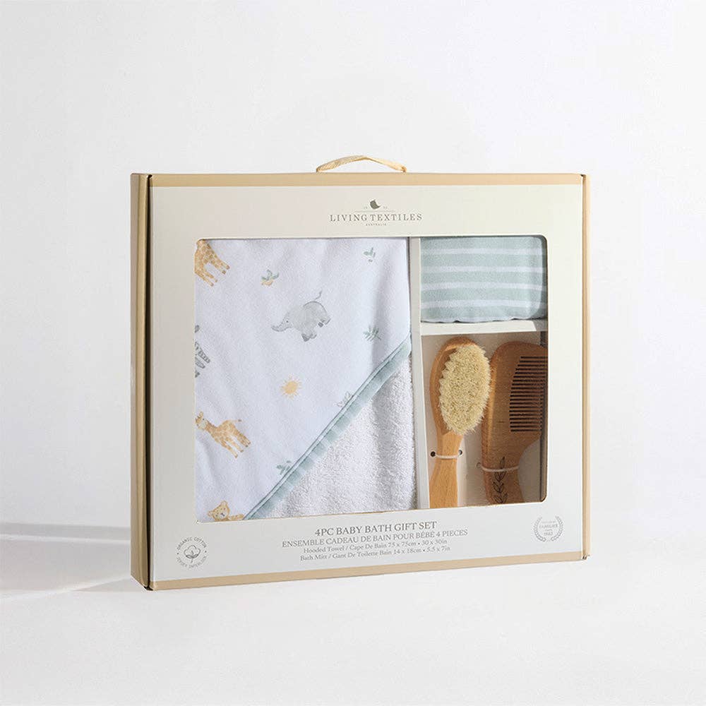 Living Textiles 4pc Baby Bath Gift Set - Roam & Roar