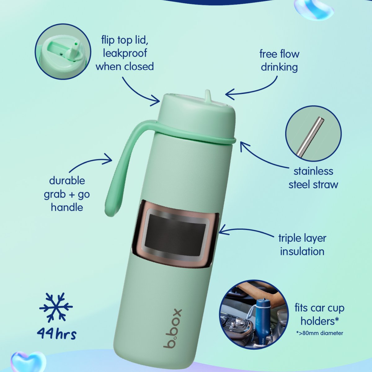 B.Box Insulated Flip Top Bottle 690ml