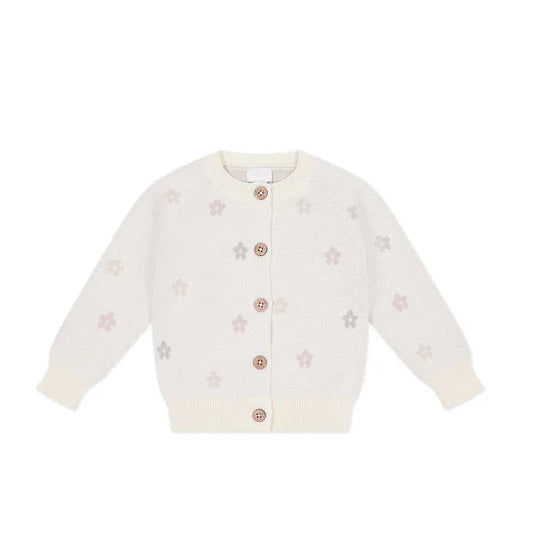 Jamie Kay Harper Cardigan Fifi Egret Jacquard