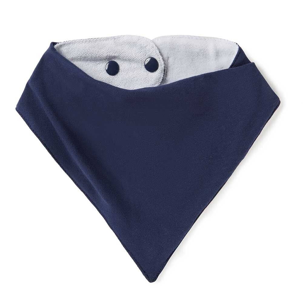 Snuggle Hunny Navy Organic Dribble Bib