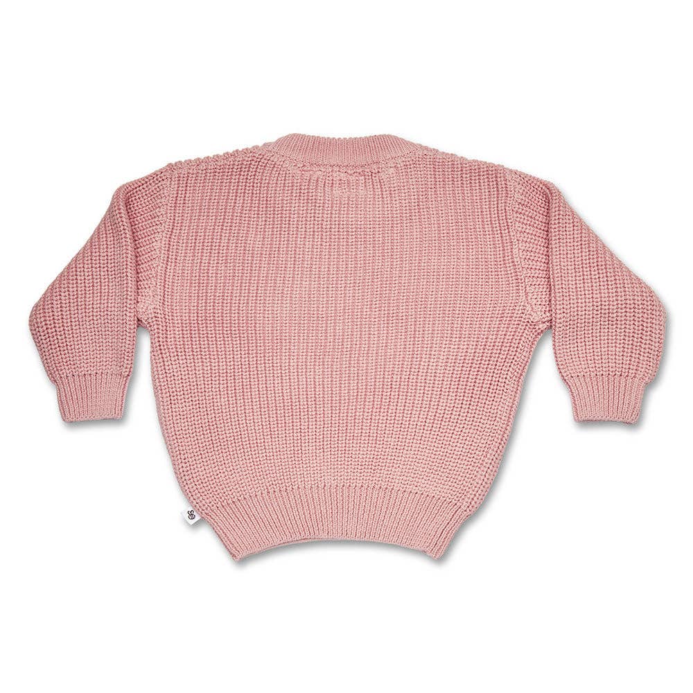 Snuggle Hunny Oversized Cotton Knit Jumper Rosa