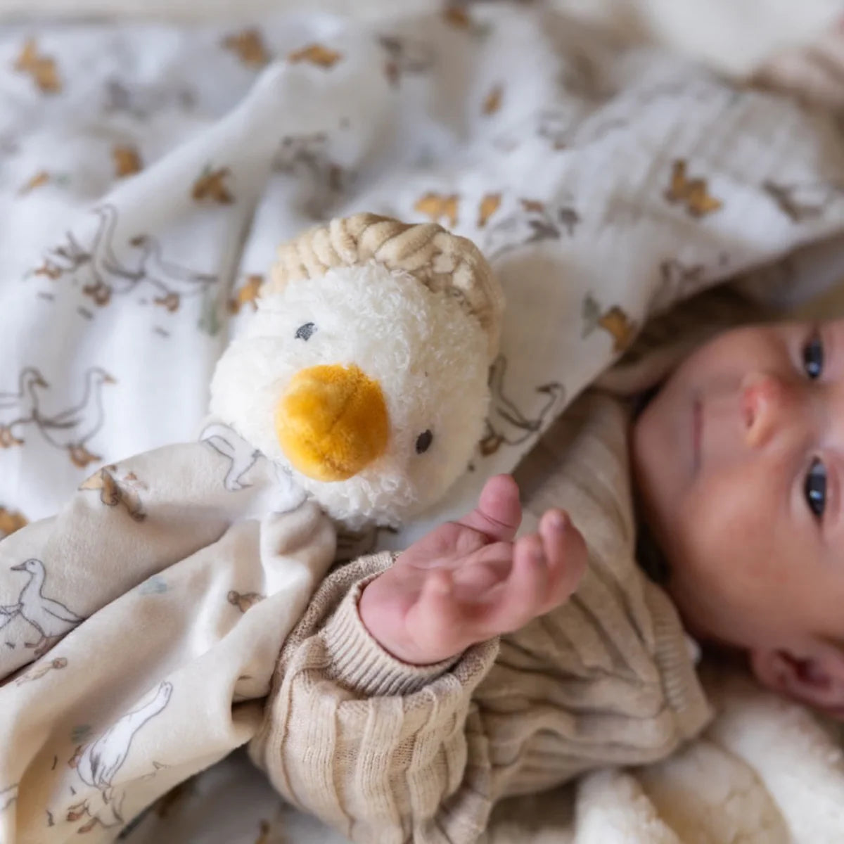 Little Linen Comforter Fuzzy Duck