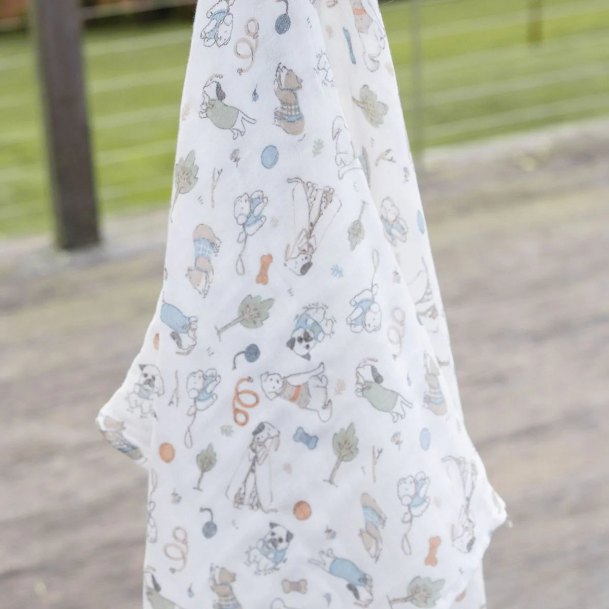 Little Linen Printed Muslin Wrap Barklife Dog