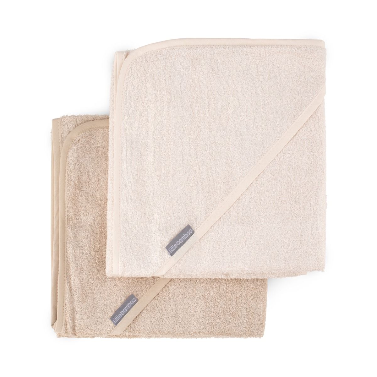 Little Bamboo Hooded Towel 2pk Iced Coffee