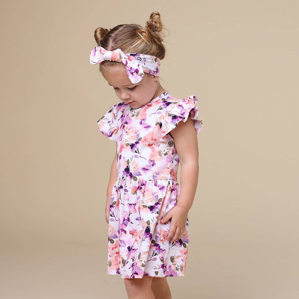 Snuggle Hunny Blushing Beauty Short Sleeve Organic Dress