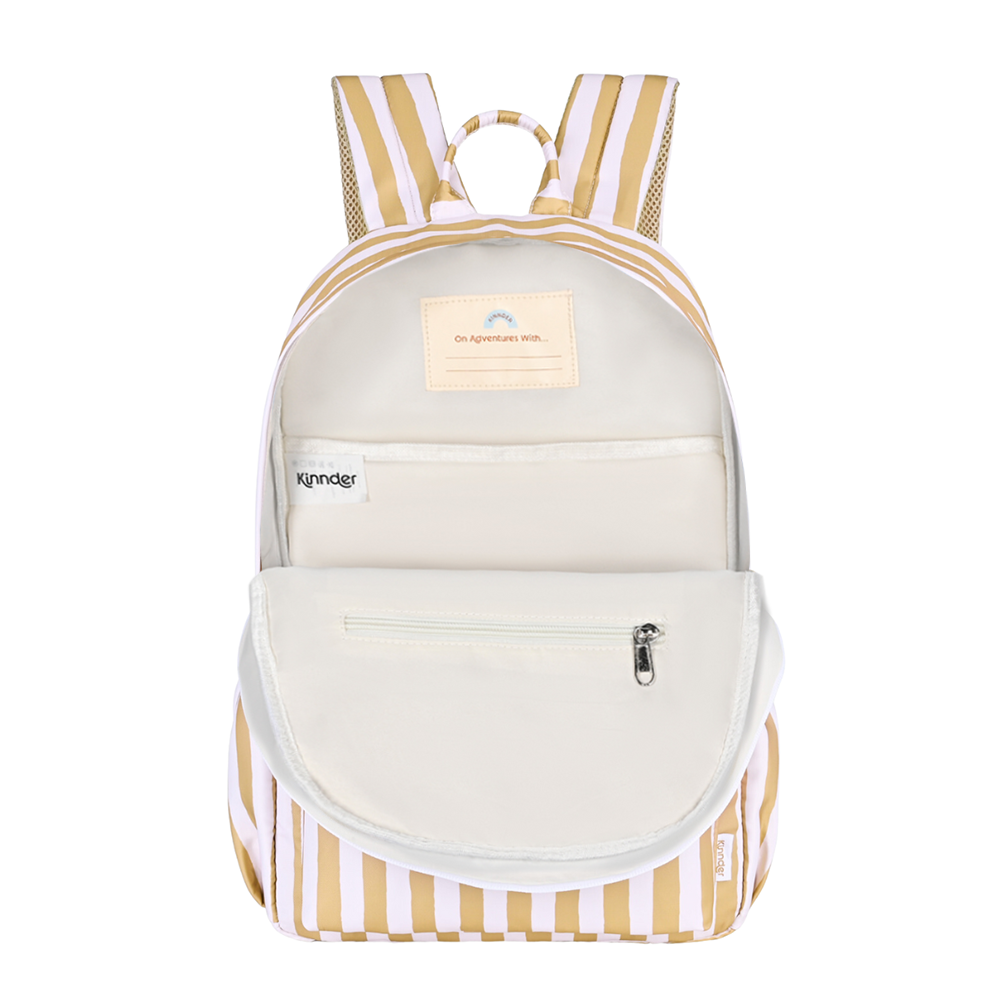 Kinnder Mustard Stripe Junior Kindy/School Backpack