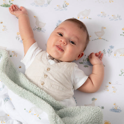 Living Textiles Jersey Sherpa Blanket
