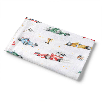 Snuggle Hunny Organic Muslin Wrap Little Racers