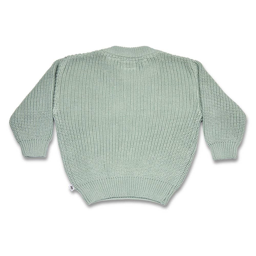 Snuggle Hunny Oversized Cotton Knit Jumper Sage