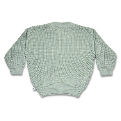 Snuggle Hunny Oversized Cotton Knit Jumper Sage