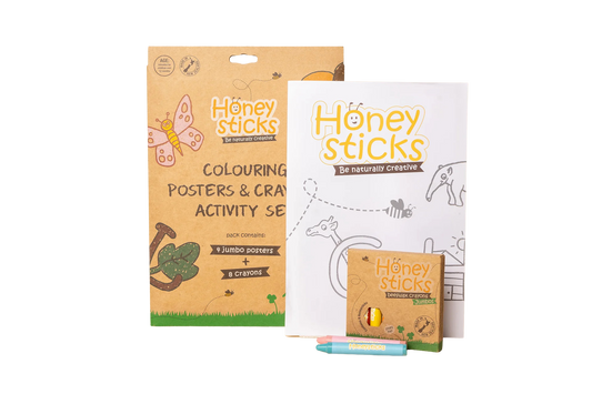 Honey Sticks Colouring Posters & Crayons Activity Set