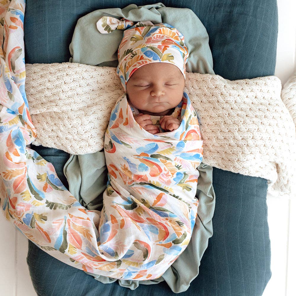 Snuggle Hunny Organic Muslin Wrap Summer Palm