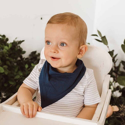 Snuggle Hunny Navy Organic Dribble Bib