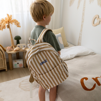 Kinnder Mustard Stripe Junior Kindy/School Backpack