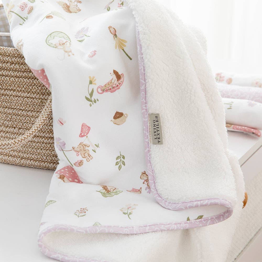 Living Textiles Jersey Sherpa Blanket