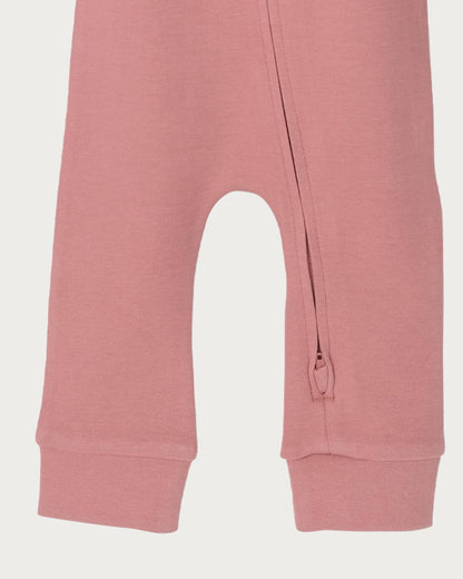 Babu Footless Onesie Zipsuit Rose