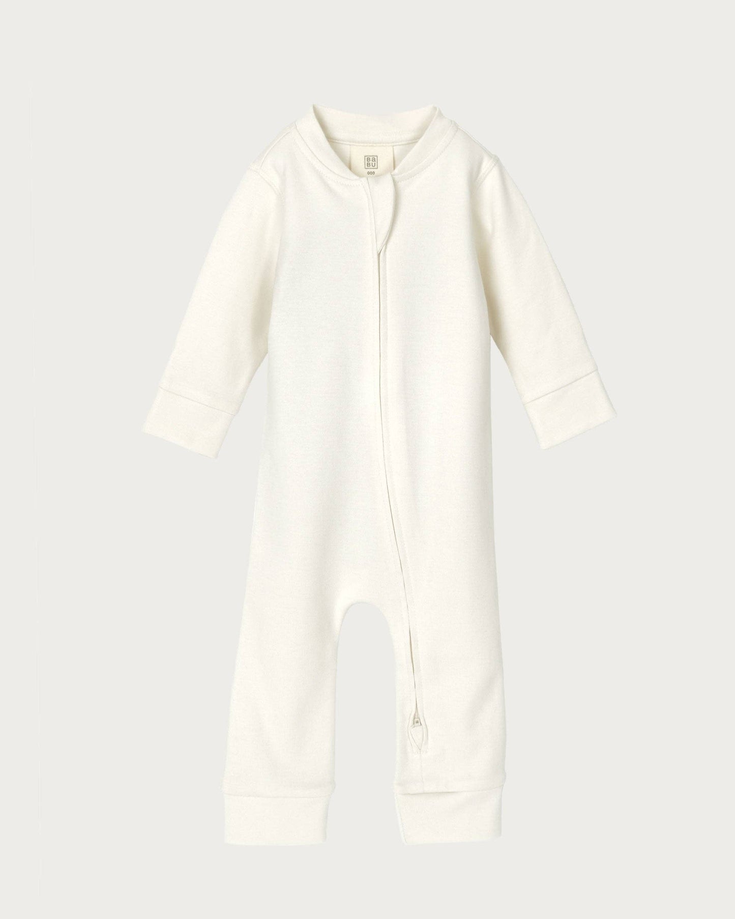 Babu Footless Onesie Zipsuit Cream