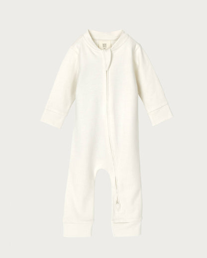 Babu Footless Onesie Zipsuit Cream