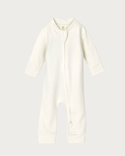 Babu Footless Onesie Zipsuit Cream