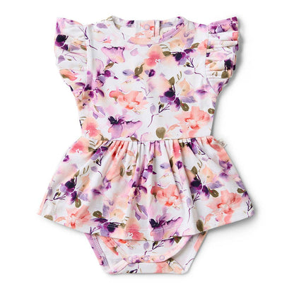 Snuggle Hunny Blushing Beauty Short Sleeve Organic Dress