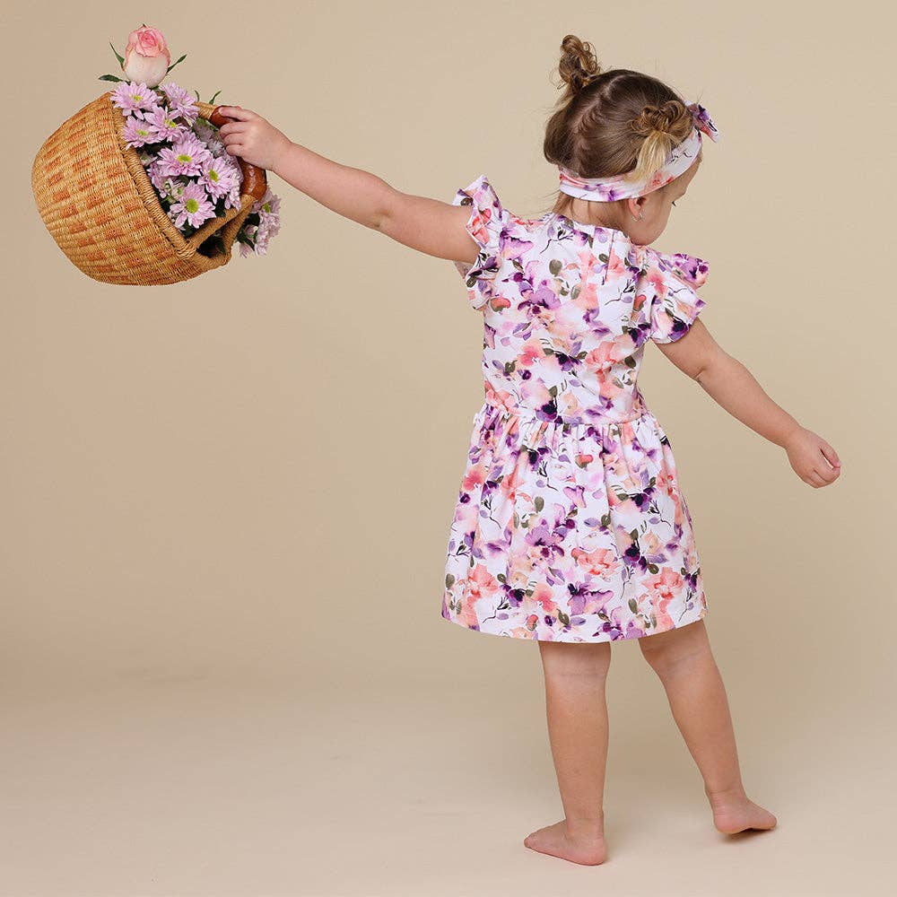 Snuggle Hunny Blushing Beauty Short Sleeve Organic Dress