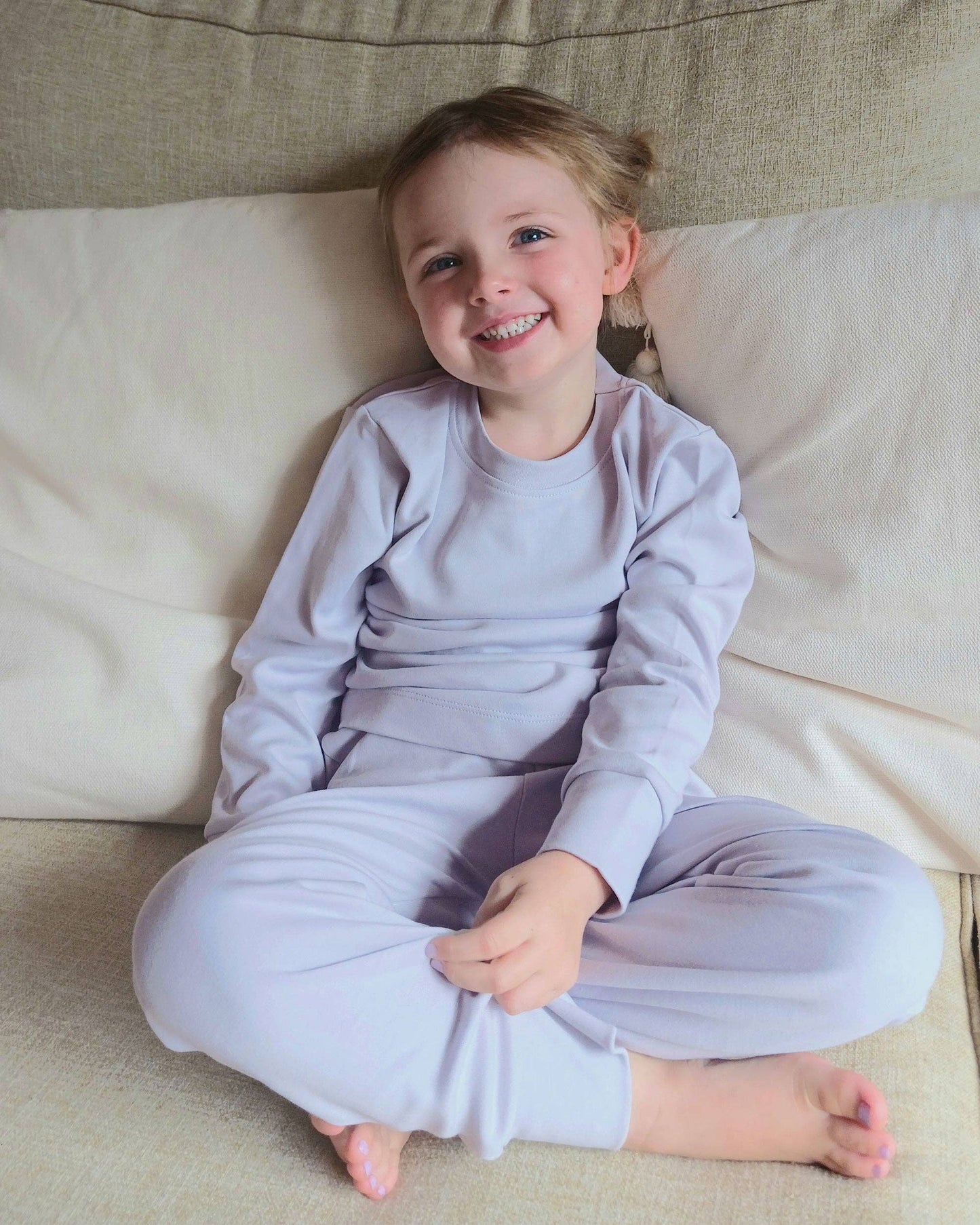 Babu Long Sleeve PJ Set Lavender