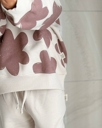 Babu Sweatshirt Mocha Floral