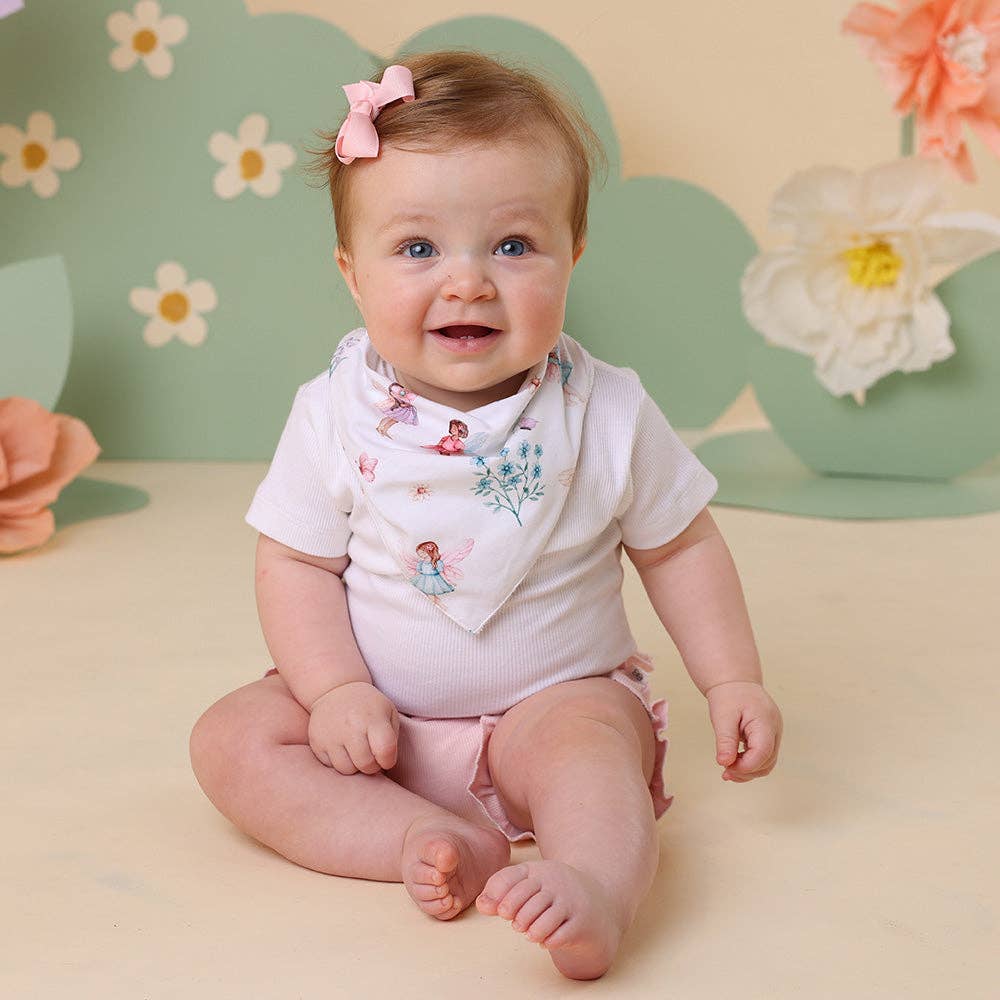 Snuggle Hunny Fairy Garden Organic Dribble Bib