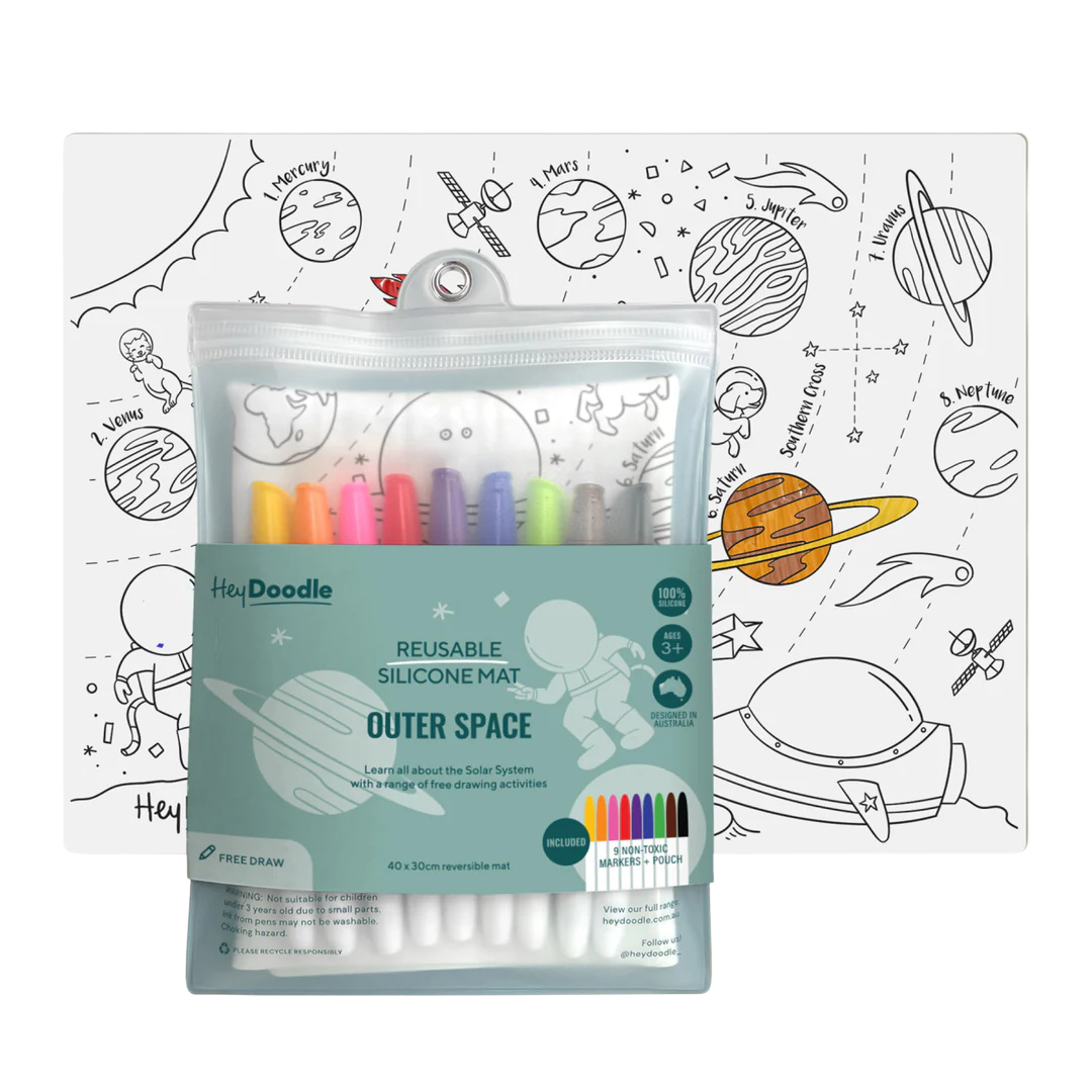 Hey Doodle Reusable Silicone Activity Mat Classic