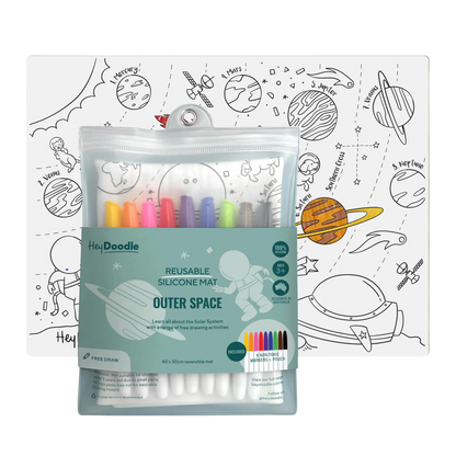 Hey Doodle Reusable Silicone Activity Mat Classic