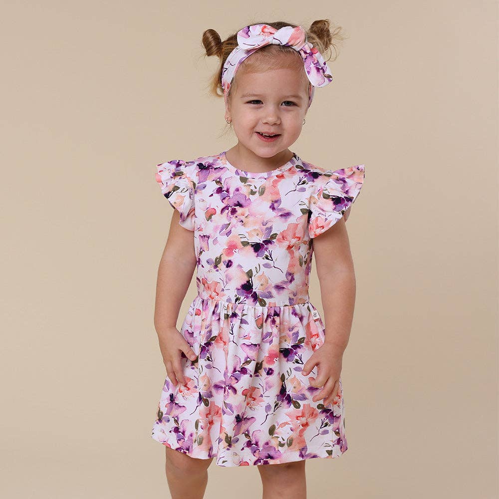 Snuggle Hunny Blushing Beauty Short Sleeve Organic Dress