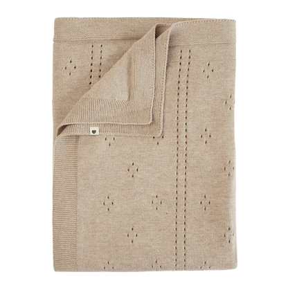 BIBS Knitted Blanket Pointelle Vanilla