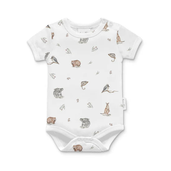 Aster and Oak Aus Native Animals AOP Onesie