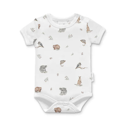 Aster and Oak Aus Native Animals AOP Onesie