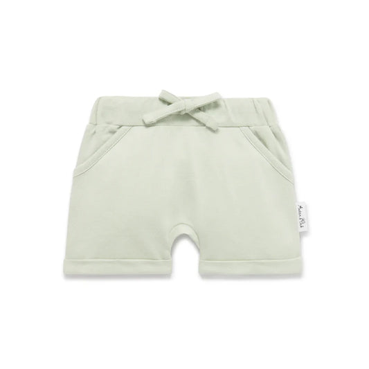 Aster and Oak Chambray Shorts Sage