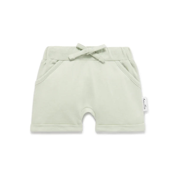 Aster and Oak Chambray Shorts Sage