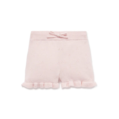 Aster and Oak Pink Rose Knit Shorts