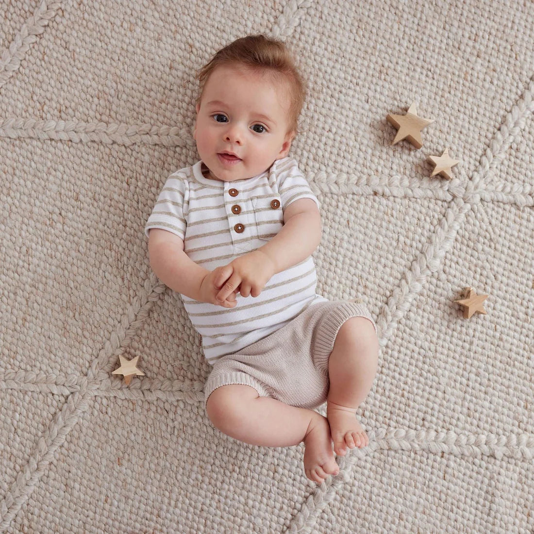 Aster and Oak Oatmeal Knit Shorts