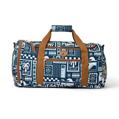 Cry Wolf Duffle Bag Blue Postcards