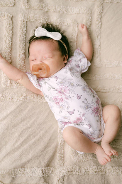 Aster and Oak Daisy Floral AOP Onesie