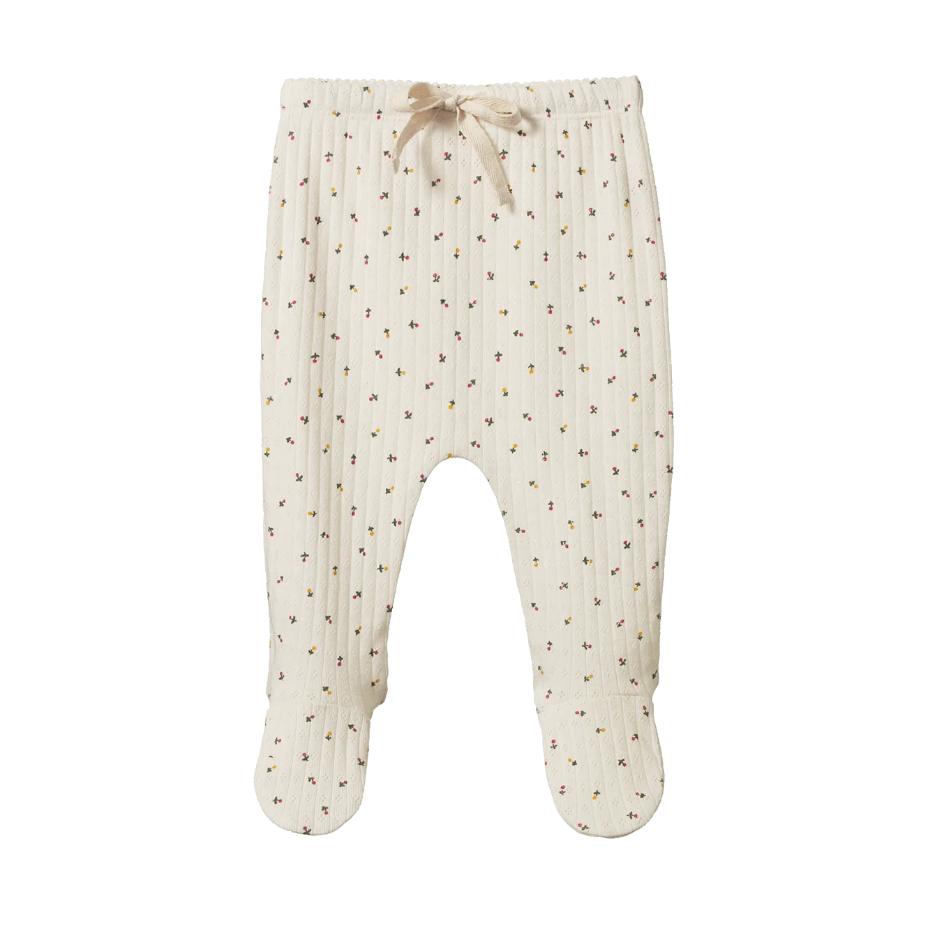 Nature Baby Footed Rompers Pointelle Aster Floral