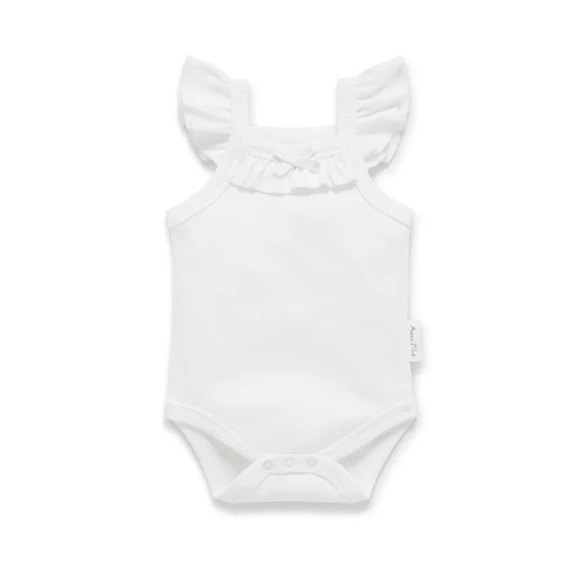Aster and Oak White Rib Singlet Onesie