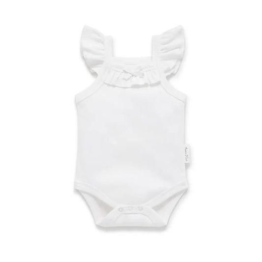 Aster and Oak White Rib Singlet Onesie