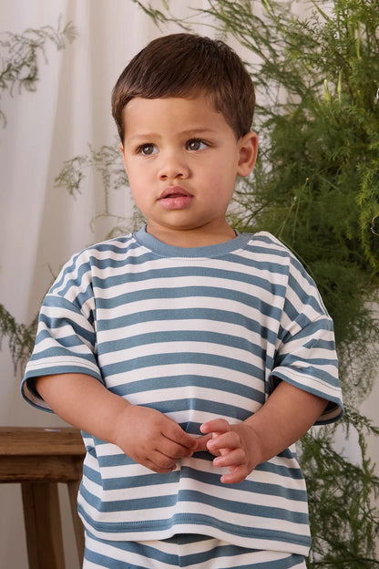 Jamie Kay Edward Tee Essential Stripe Cloud/Honolu
