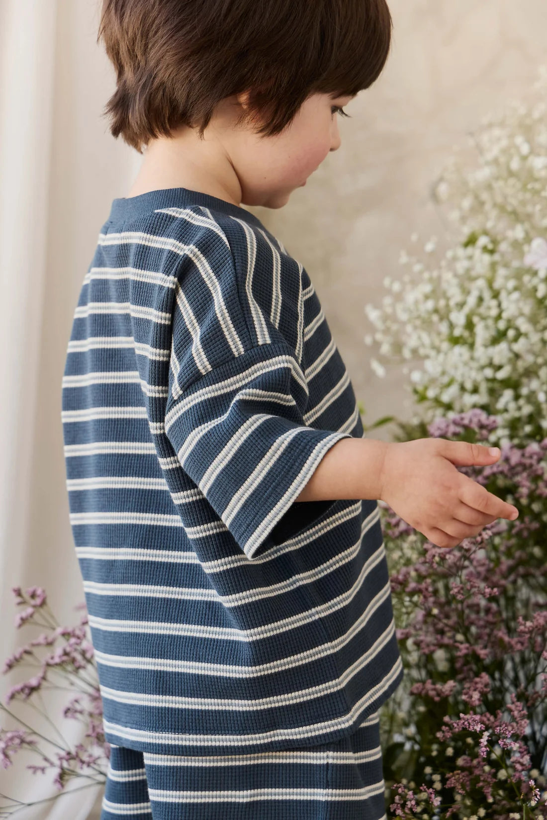 Jamie Kay Waffle Leith Tee Dreamer Stripe Captain