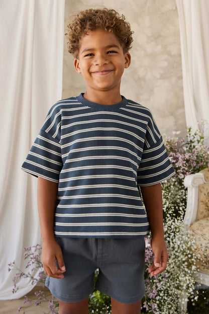 Jamie Kay Waffle Leith Tee Dreamer Stripe Captain