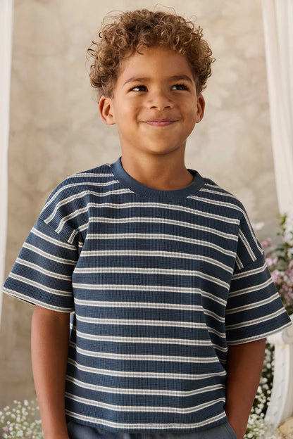 Jamie Kay Waffle Leith Tee Dreamer Stripe Captain