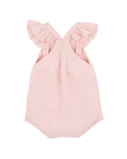 Bébé Madelyn Hand Embroidered Knitted Bodysuit Pale Pink