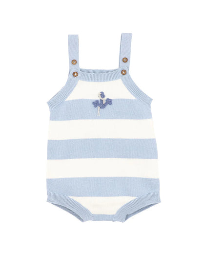 Bébé Axel Ocean Blue Stripe Knitted Bodysuit